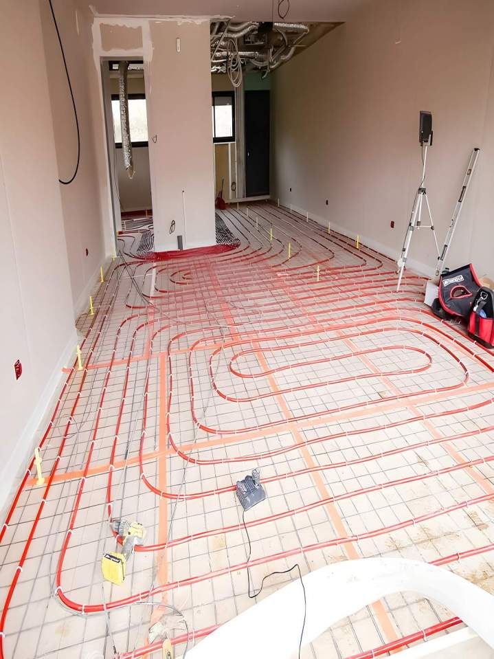 Pose d'un plancher chauffant hydraulique Paris