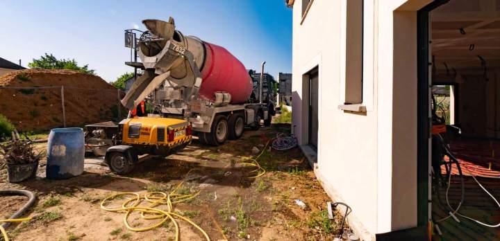 Coulage de chape chantier Paris